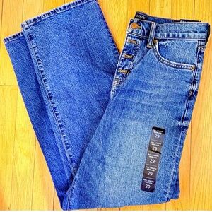 J Crew Wide Leg Full Length Jean All Day Stretch Button Fly Tall NWT